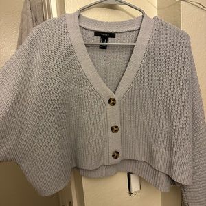 Grey woven cardigan
